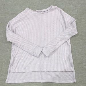 American Eagle waffle Knit lavender oversized pullover top size Small